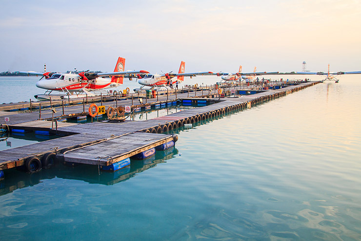 Seaplanes in the Maldives